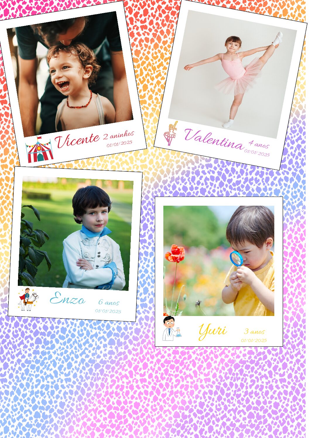 Kit 12 foto imãs - Polaroid